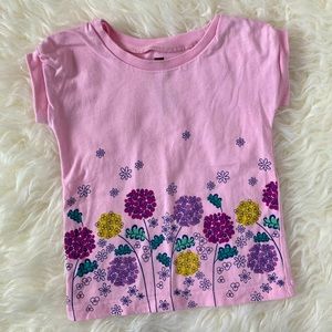 Tea Collection 100% Cotton Top with Flowers, size 2T